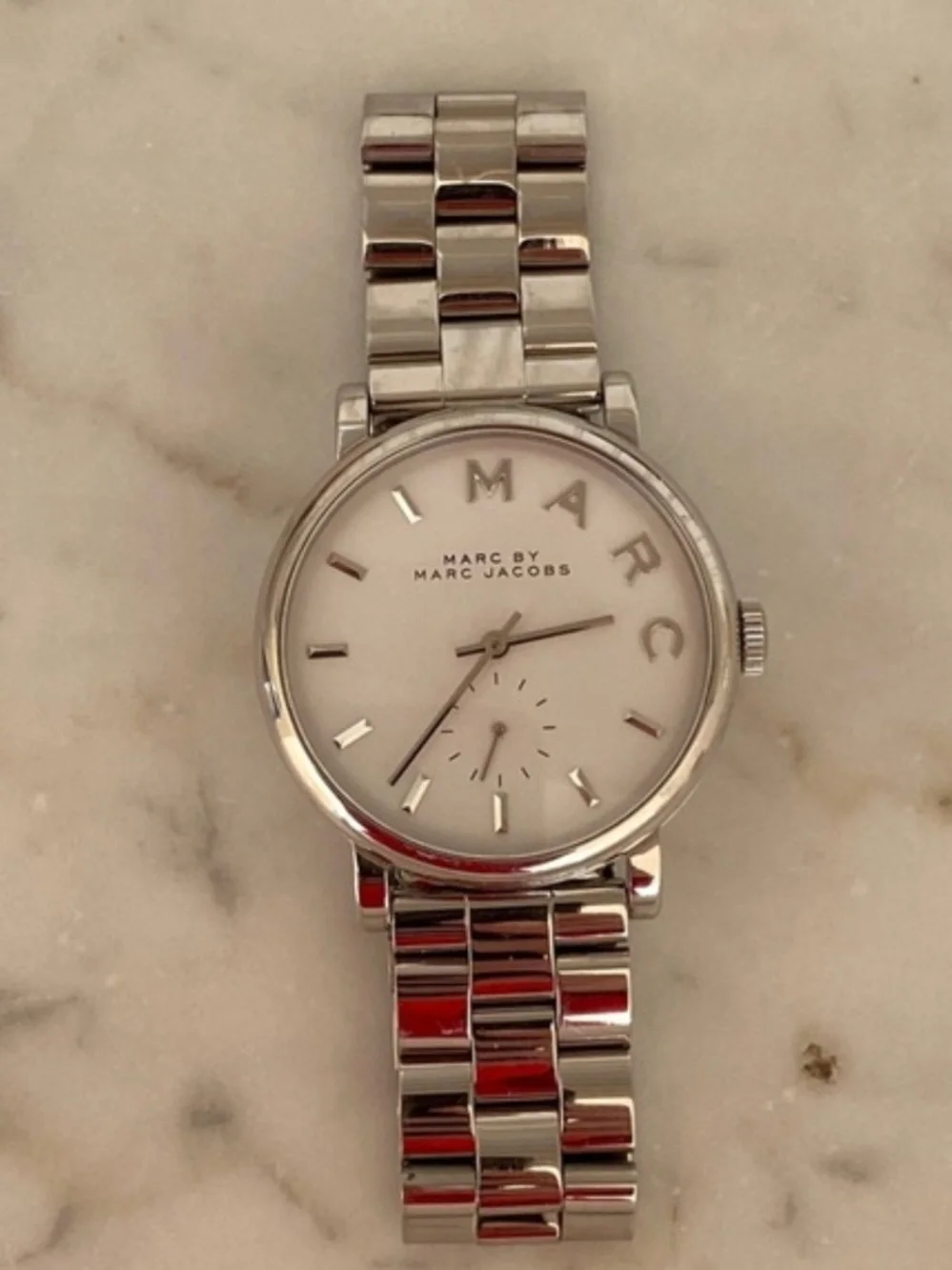 Marc Jacobs Silver Two-Hand Stainless Steel Women's Watch